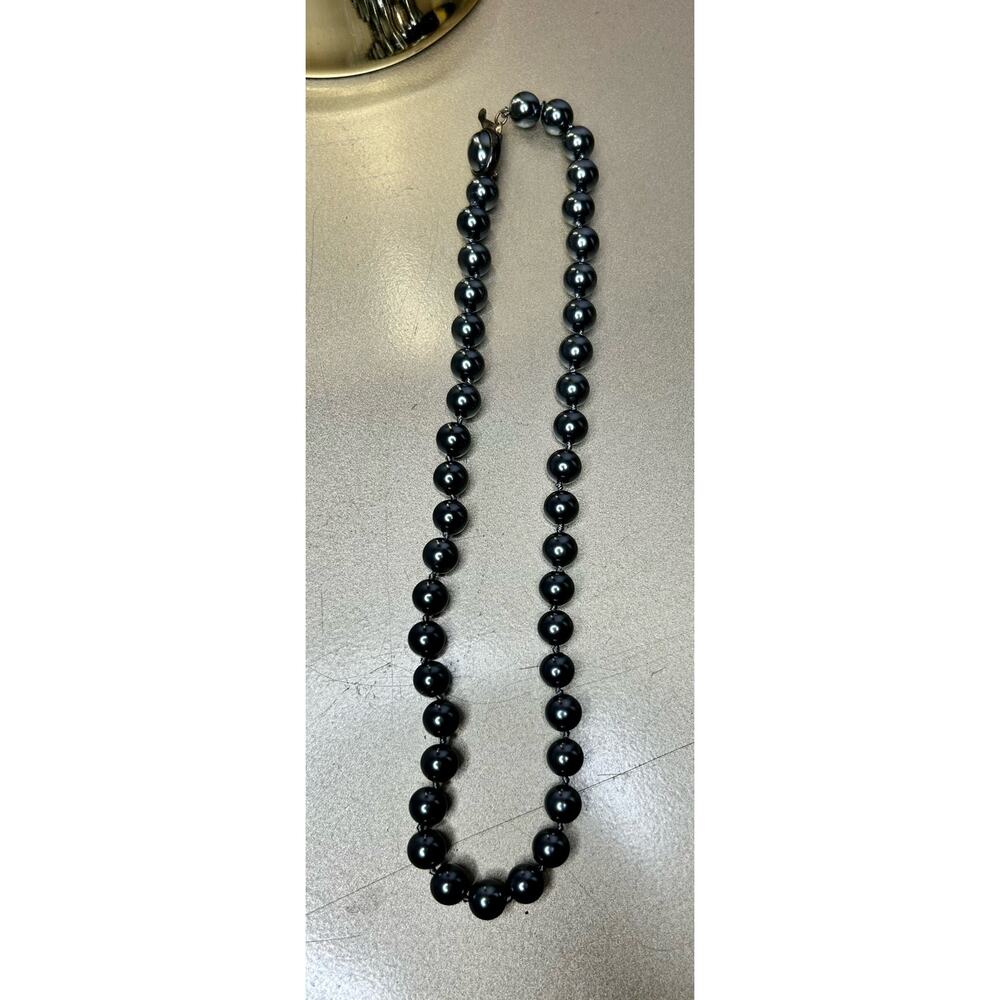 Talbots beaded necklace. Blueish Black Color. Great Condition. 16 inches